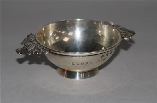 A late Victorian Scottish silver quaich, with thistle handles, John Maitland Talbot, Edinburgh, 1900, 10.2cm.